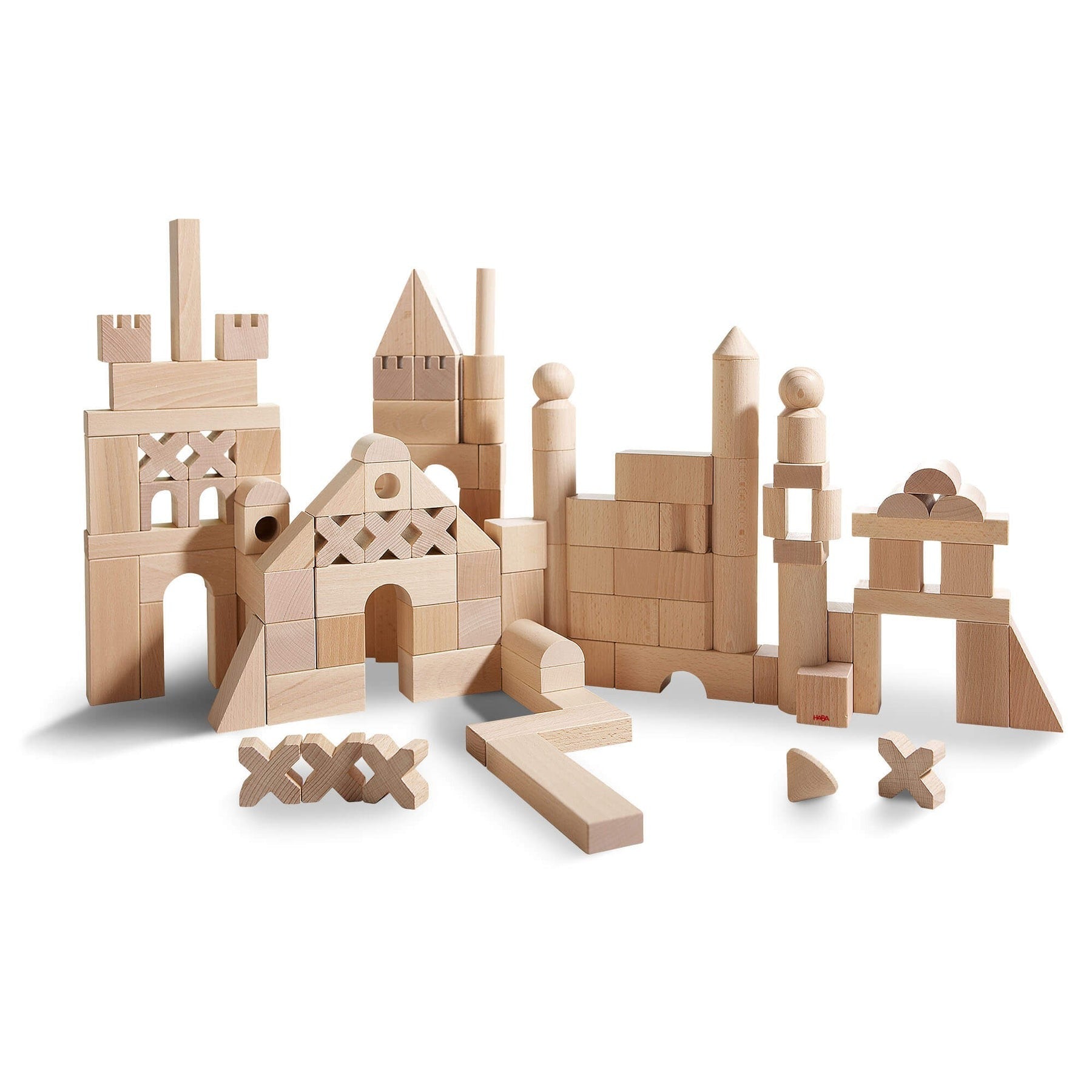 Basic Building Blocks 102 Piece Extra Large Wooden Starter Set – KayoMinds