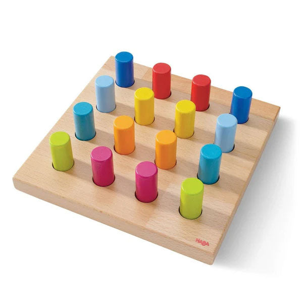 Rainbow Whirls Wooden Sorting and Stacking Game